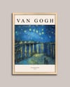 Van Gogh - Ren Nehri'nde Yıldızlı Bir Gece Çerçeveli Tablo