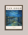 Van Gogh - Ren Nehri'nde Yıldızlı Bir Gece Çerçeveli Tablo