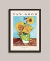 Van Gogh - Üç Ayçiçekli Vazo Çerçeveli Tablo