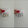 3'lü Zirkon Mini Küpe Gold