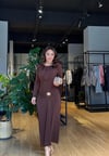 GÜNEŞ TOKALI ELBİSE KAHVERENGİ