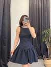Sırt Fermuarlı Jean Elbise 