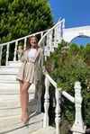 Tasarim Cep Detay Blazer Ceket Bej