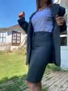 Tasarim Cizgili Ofis Boy Etek 440