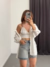 Taşlı Denim Şort