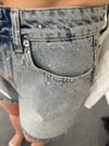 Taşlı Denim Şort