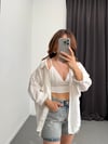 Taşlı Denim Şort