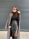 Yırtmacli Kalem Etek-Siyah
