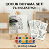 Ulutaş Sanat Şövaleli 6'lı Mini Çocuk Boyama Seti