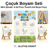 Ulutaş Sanat Şövaleli 6'lı Mini Çocuk Boyama Seti
