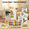 Ulutaş Sanat Şövaleli 6'lı Mini Çocuk Boyama Seti