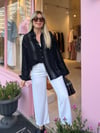 Beyaz  Tensel  İnce Denim Pantolon