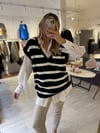 Çizgili Oversize Süveter