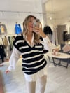 Çizgili Oversize Süveter