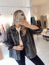 Füme Boncuk İşlemeli Tasarım Denim Ceket