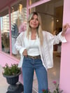 Kot Tensel Kendinden Kemerli İnce Denim Pantolon