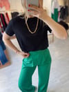 Siyah Bisiklet Yaka Pamuklu Tshirt