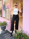Siyah Tensel  İnce Denim Pantolon