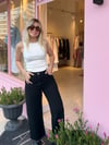 Siyah Tensel  İnce Denim Pantolon