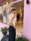 Siyah Tensel  İnce Denim Pantolon