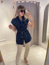 Tasarım Denim Zımbalı Bel Kuşaklı Yelek