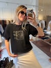 Tül Garnili Siyah Tshirt