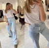 Yüksek Bel Açık Mavi Bol Paça Jean