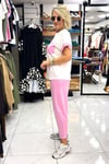 Alesa Pembe Renk Kısa kollu Eşofman Takımı