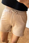 Beli Lastikli Örme Şortlar