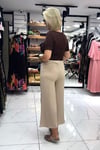 Krem Rengi Anvelop Detaylı Pantolon