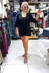 Siyah Renk Kimono Şortlu Takım