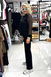 Siyah Renk Uzun Kollu Kolları Taşlı Tül Detaylı Eşofman Takımı