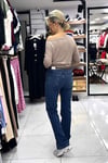 Taşlı Koyu Kot Pantolon