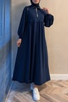 Eml Oysh modal elbise -lacivert