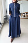 Fermuarlı Denim takım 