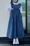 fırfır denim jile -mavi