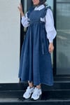 fırfır denim jile -mavi