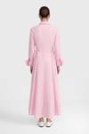 İP DETAYLI ELBİSE -PEMBE