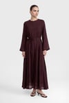 LORİN KUP ELBİSE -BORDO