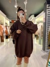Acı Kahve Balıkçı Yaka Oversize Sweat 
