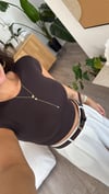 Acı Kahve Basic Modal Kumaş Dilvin Crop Tişört