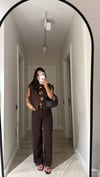 Acı Kahve Cepli Culotte Pantolon