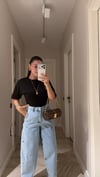 Acı Kahve Dikiş Detaylı Crop Tişört