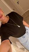 Acı Kahve Dikiş Detaylı Crop Tişört