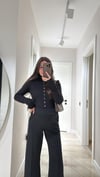Acı Kahve Gold Çıtçıtlı Triko Kazak