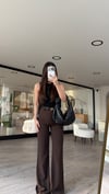 Acı Kahve İspanyol Paça Kumaş Pantolon