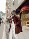 Acı Kahve Ön Cepli Çıtçıtlı Mont