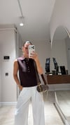 Acı Kahve Ön Düğmeli Polo Yaka Marka Model Yelek