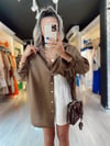 Acı Kahve Oversize  Gömlek