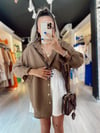Acı Kahve Oversize  Gömlek